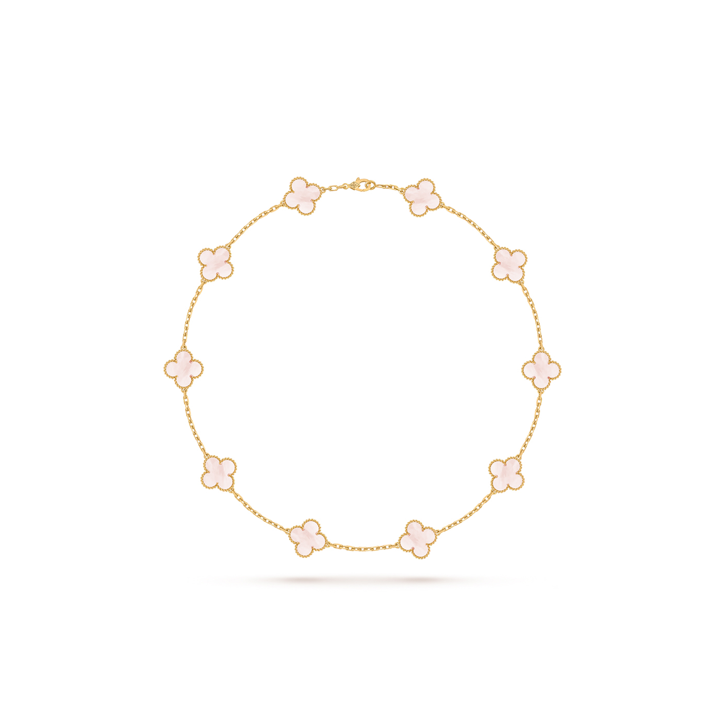 VAN CLEEF ARPELS VINTAGE ALHAMBRA NECKLACE, 10 MOTIFS VCARA42800 VAN CLEEF ARPELS VINTAGE ALHAMBRA NECKLACE, 10 MOTIFS VCARA42800